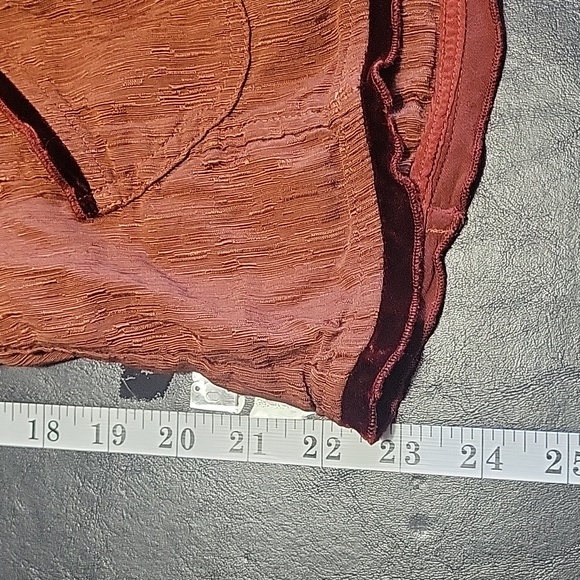 Kleen Women's brown silk and linen button up size XS casual office velvet trim - Picture 9 of 10